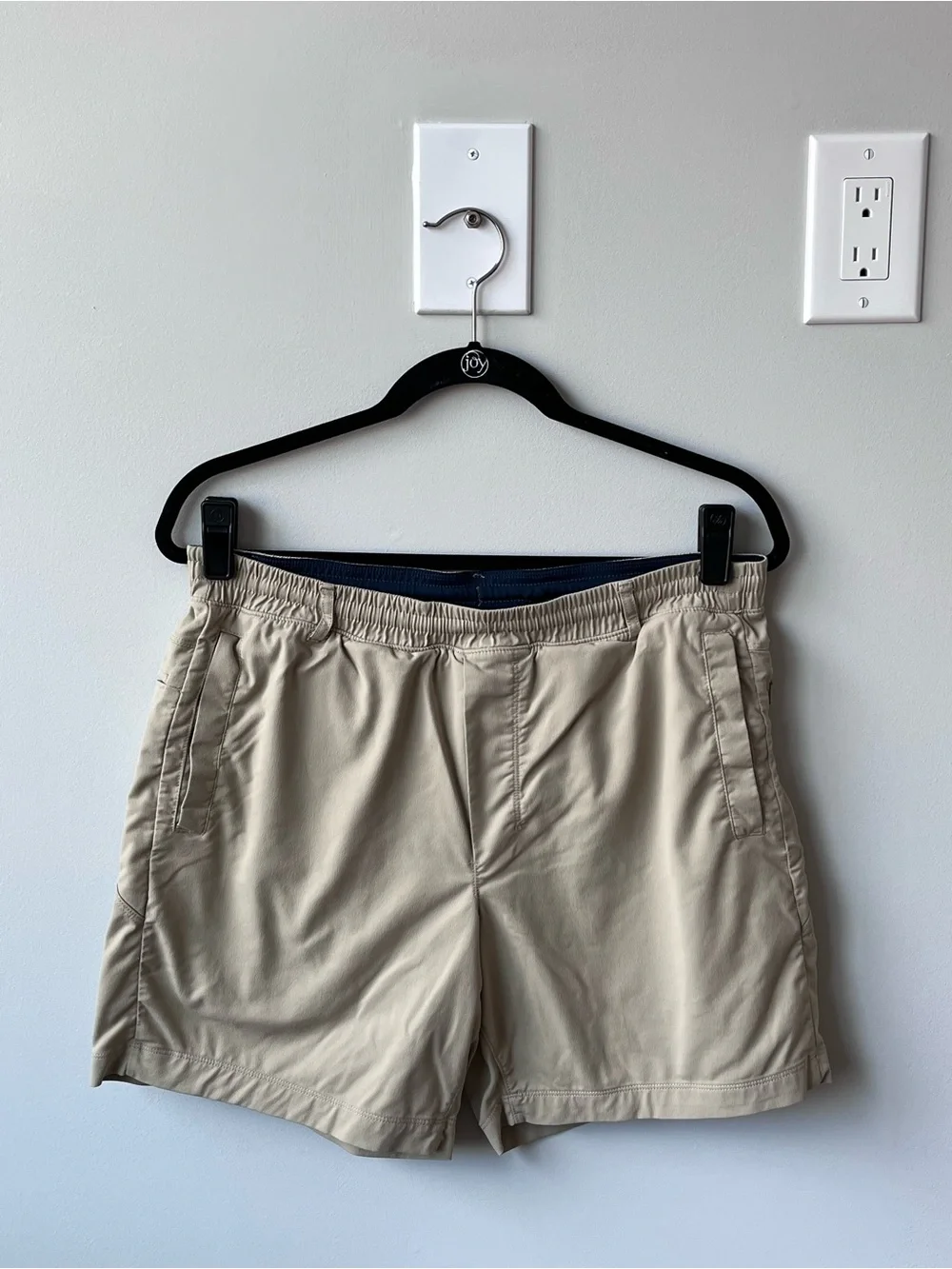 Birddogs Men XL Regular Beige Classic Original Zip Pocket Lined Twill Short 6.5”